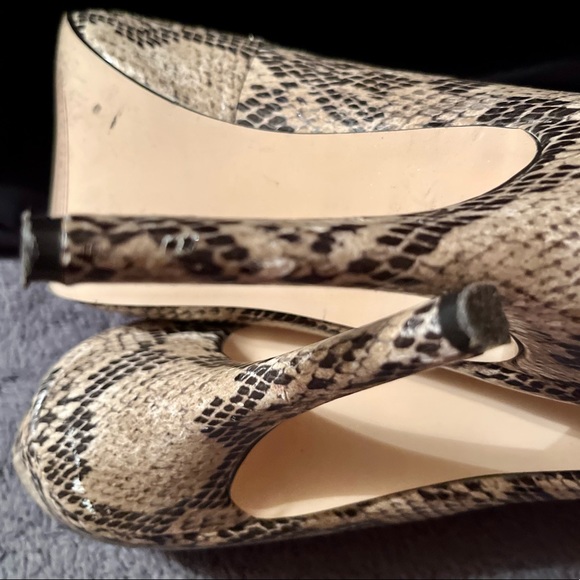 Steve Madden size 9 peep toe snake skin heels - Picture 4 of 7